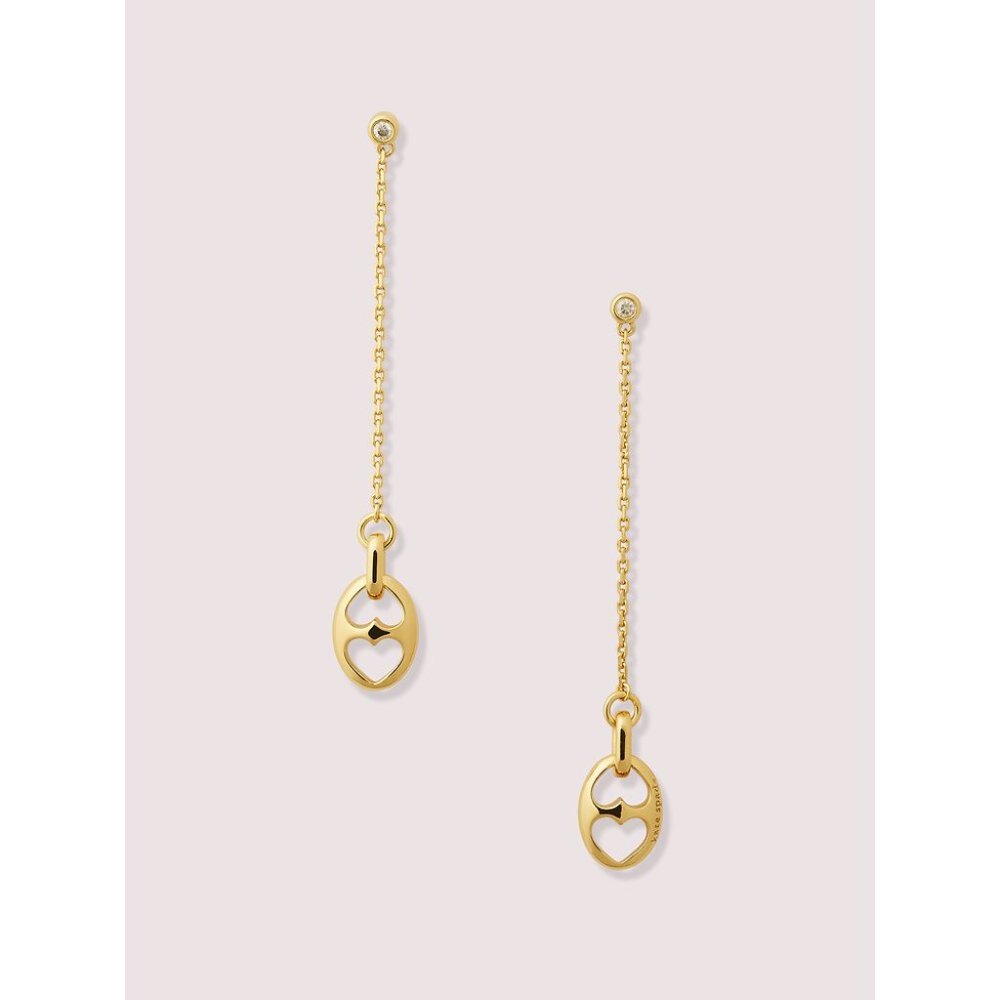Kate Spade New York Duo Link Linear Earrings Gold NEW